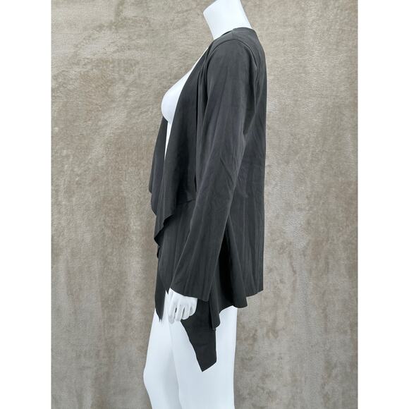 Soft Surroundings Jacket Womens XS Gray Draped Cardigan Stretch Work Minimalist - Picture 4 of 9